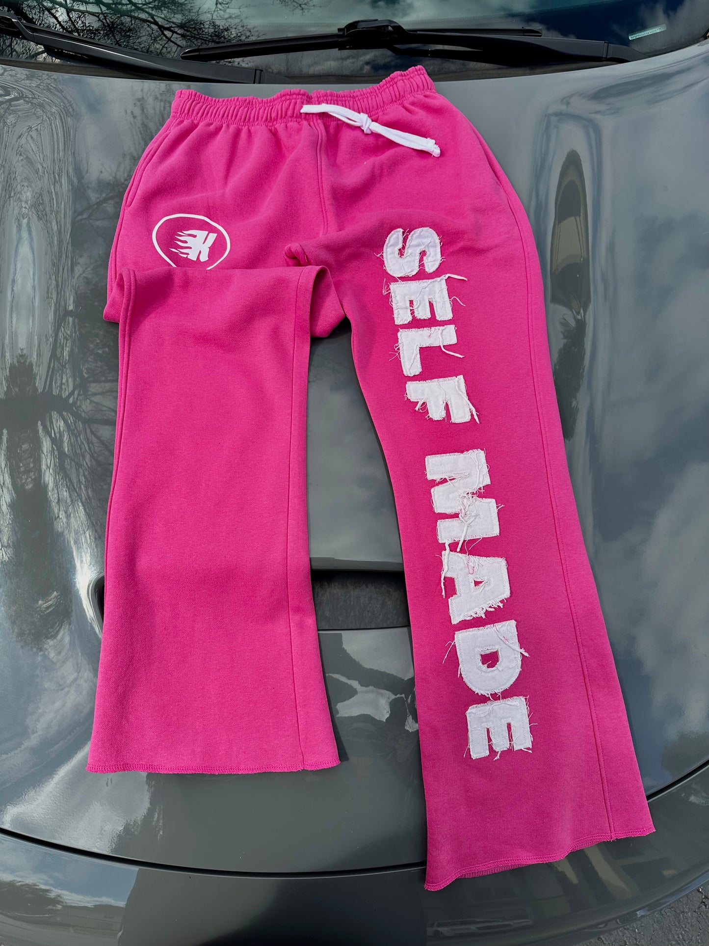 SELF MADE FLARE PANTS - PINK