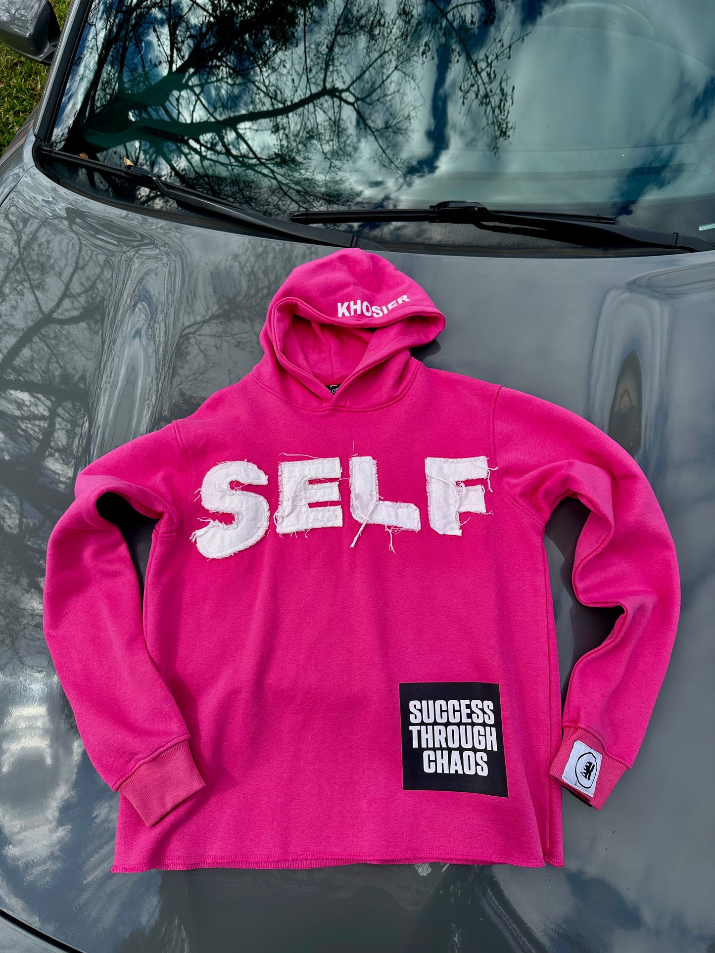 SELF MADE HOODIE - PINK